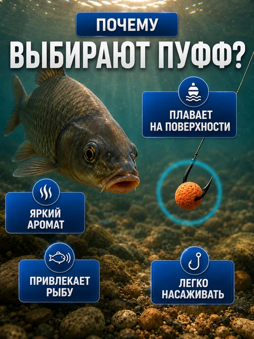 Беговая Черепаха Прикормка для рыбалки, Пуфф ваниль, вариант, фото 2