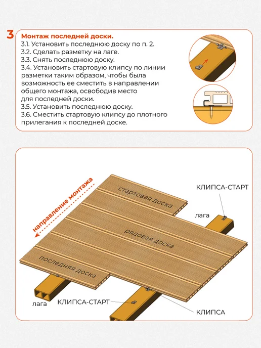 Гвозdeck Скрытый крепеж для террас Гвоздек Клипса ДПК 9, 40шт, 40 шт, фото 7
