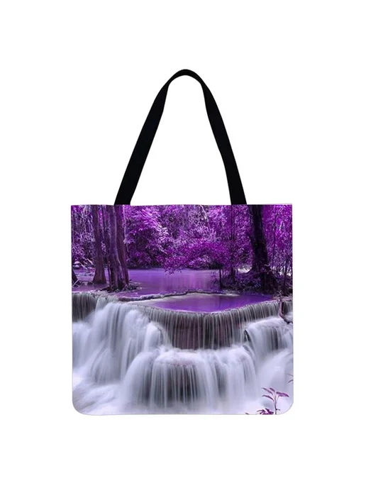 Льнятая tote-сумка с больш. обьемом для покупок, вариант
