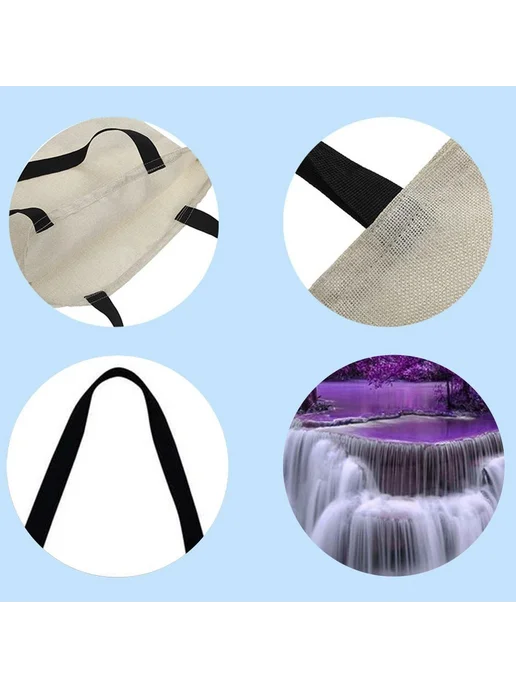 Льнятая tote-сумка с больш. обьемом для покупок, вариант, фото 3