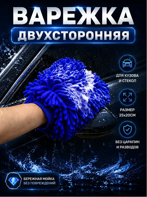 Набор для мойки автомобиля премиум, чистки, ухода, детейлинг, синий, фото 3