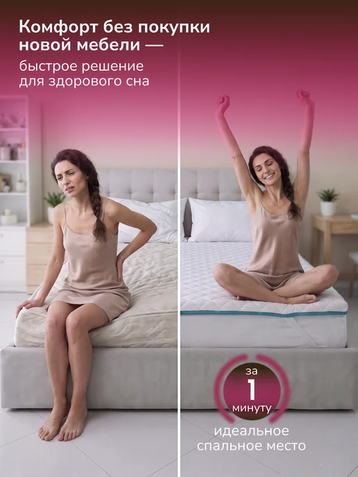 Yarni Матрас-топпер 140х200 ортопедический на диван, вариант, фото 2