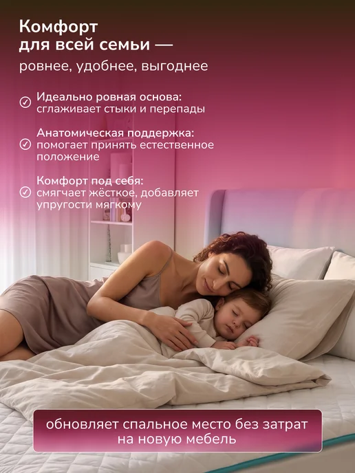 Yarni Матрас-топпер 140х200 ортопедический на диван, вариант, фото 7