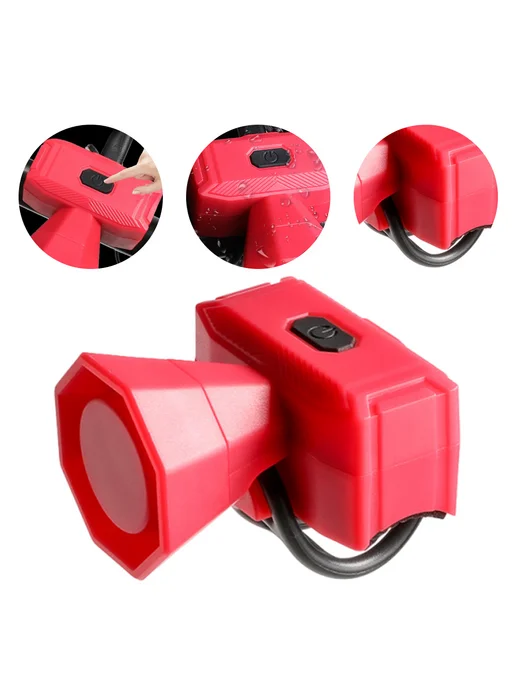 Alert Ring 5 режимов для велосипеда, перезаряжаемый, Red, красный, фото 6