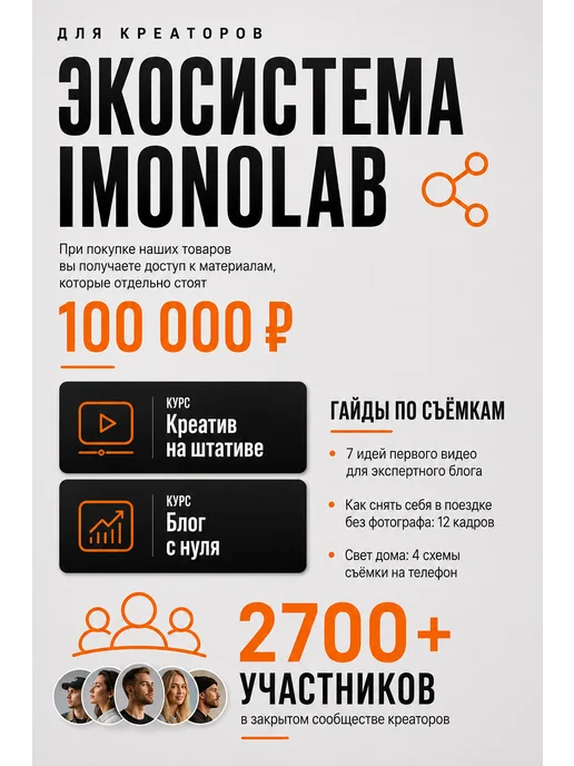 iMONOLAB Штатив для телефона 9 в 1 + обучение в подарок, вариант, фото 2