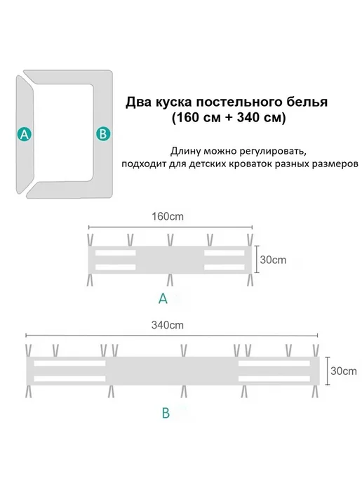 Бортик для кроватки ДетскаяБезопасность, ЗащитаДляМалыша, вариант, фото 6