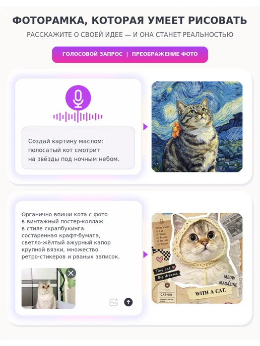 KoKonna Электронная фоторамка 7,3 дюйма с ИИ, WiFi и E Ink, вариант, фото 4