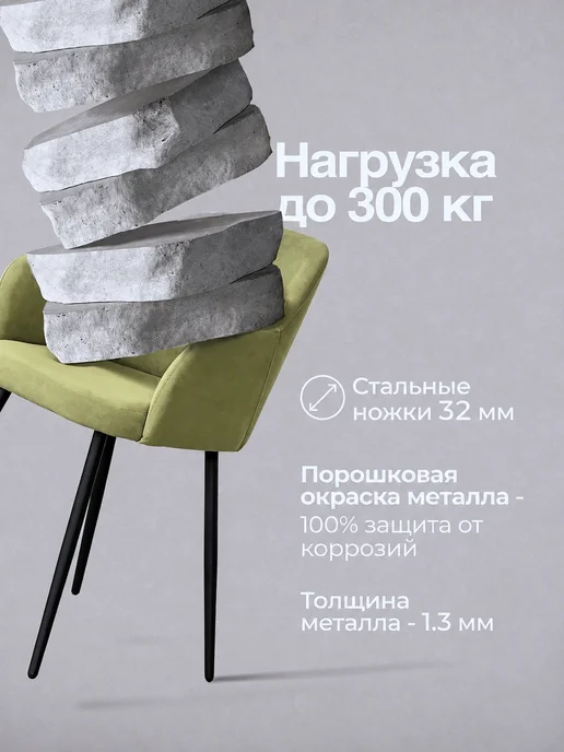 prostohome. Стул для кухни, зеленый, фото 3
