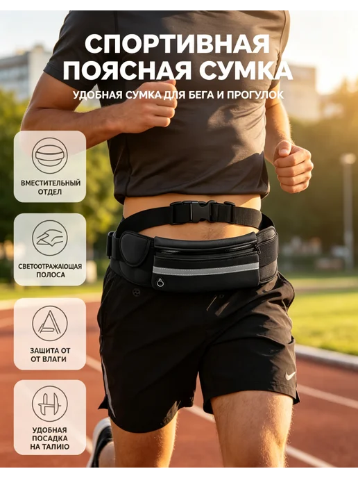 Спортивная сумка на пояс для бега, вариант