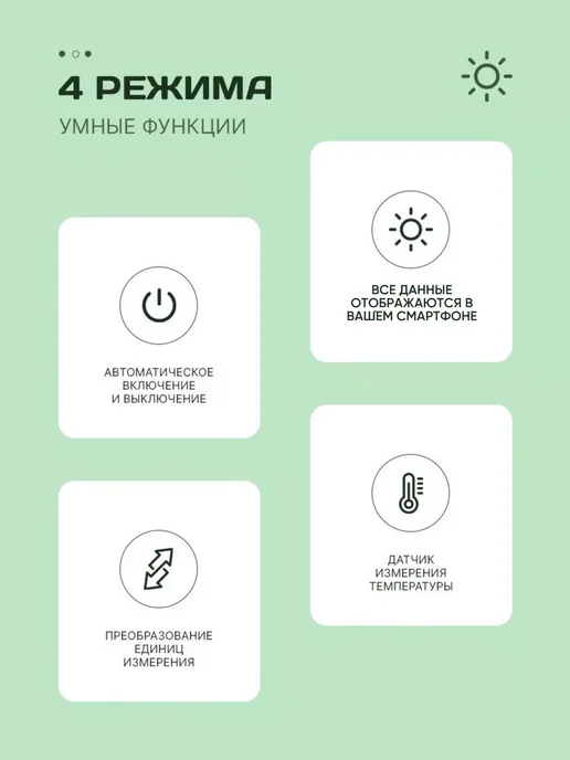 Весы умные электронные напольные, зеленый, фото 2